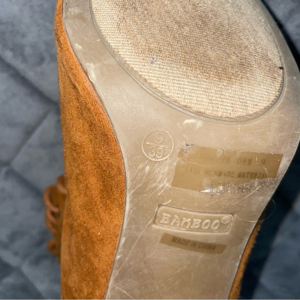 Suede Open Toe Booties - Picture 6 of 6